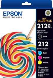 Epson 212XL Black + Standard Colour Value Pack