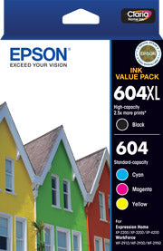 Epson 604XL Black & 604 Standard Colours Value Pack