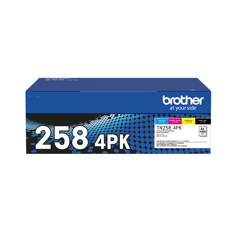 Brother TN 258 4PK Toner 4 Pack