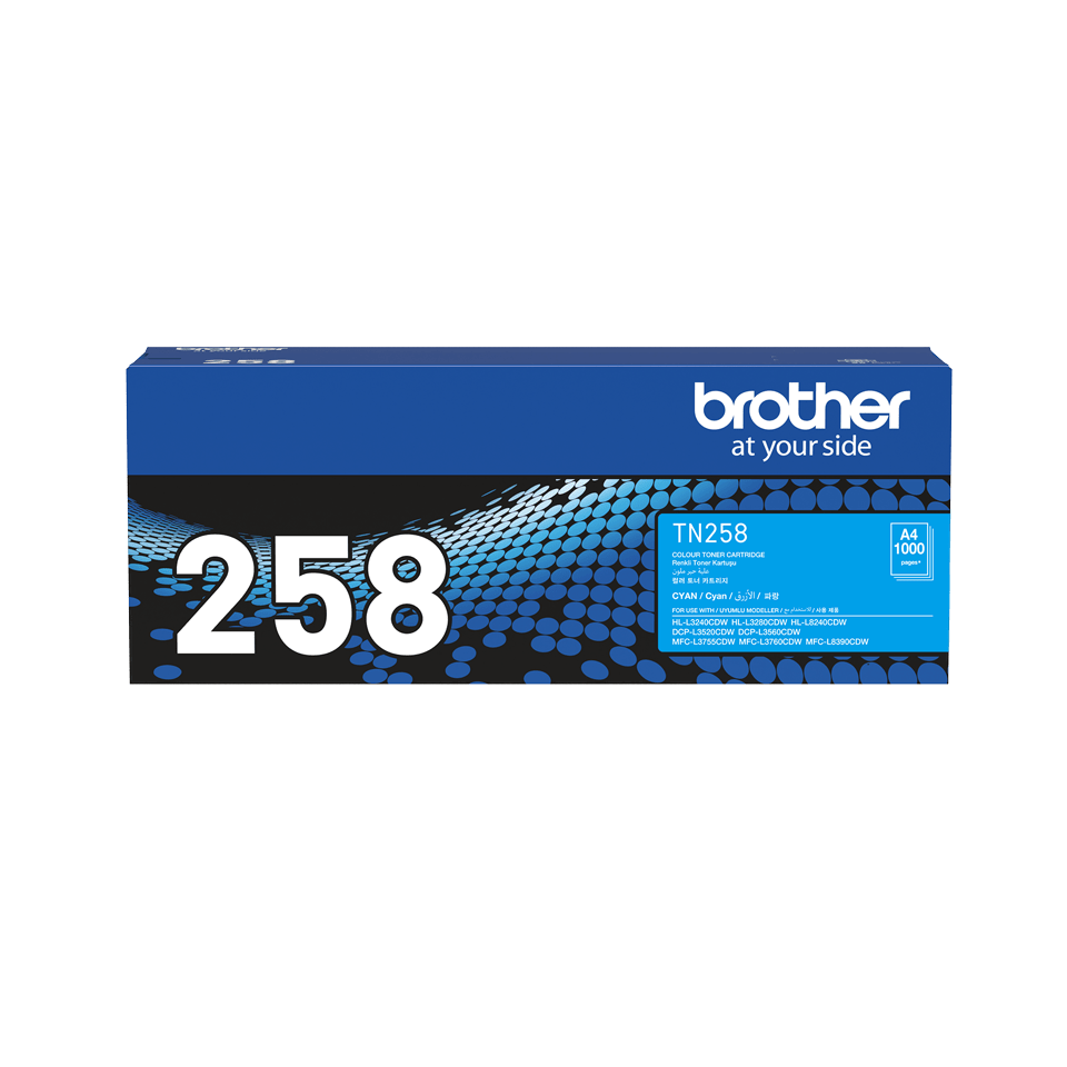 Brother TN 258 Cyan Toner