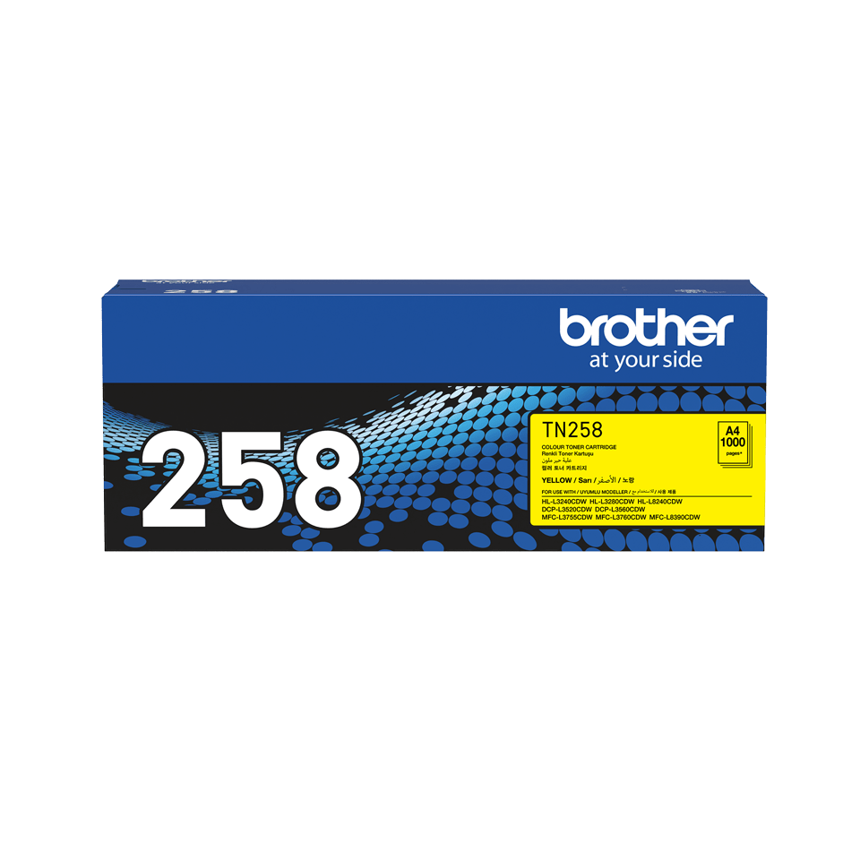 Brother TN 258 Yellow Toner