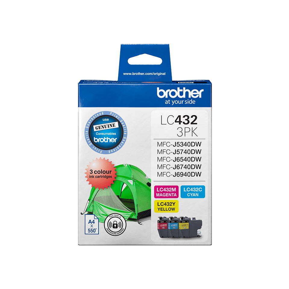 Brother LC 432 3 Colour Value Pack